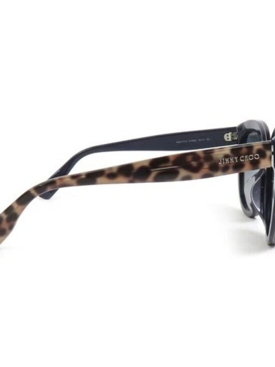 Auth JIMMY CHOO Sunglasses Navy/Brown Plastic - h31348a